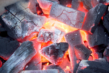 Charcoal Stove burning