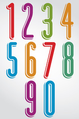 Rounded tall cartoon jolly numbers with white outline.