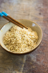 wild rice in ceramic bowl