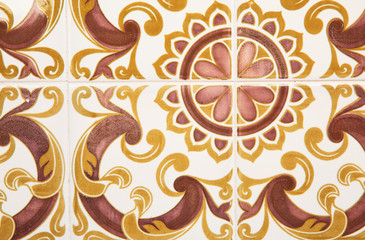 Vintage azulejos, traditional Portuguese tiles
