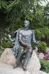monument to M. Lermontov in park Aivazovsky, Crimea