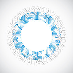 Vector abstract colorful technology illustration with round blue