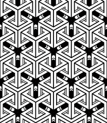 Regular contrast endless pattern with intertwine three-dimension