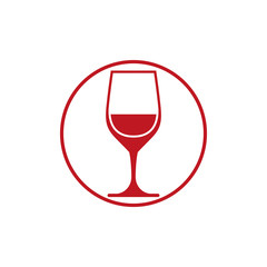 Winery theme, classic wine goblet isolated on white. Wine degust