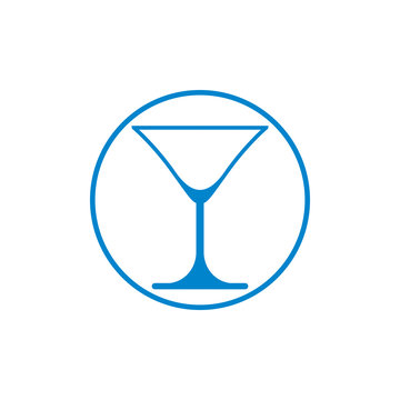 Martini glass simple icon