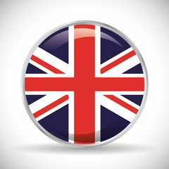 flag button london england landmark patriotic british culture icon. Colorful design. Vector illustration