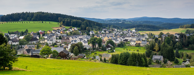 Panorama von Sosa im Erzgebirge
