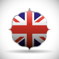 flag frame london england landmark patriotic british culture icon. Colorful design. Vector illustration