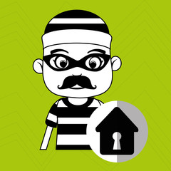hacker security house vector illustration eps 10