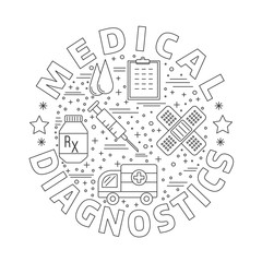 Fototapeta na wymiar Medical diagnostic, checkup graphic design concept