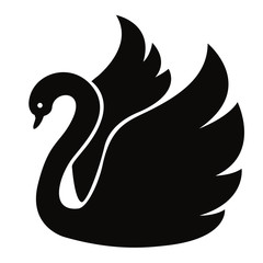 Naklejka premium Black swan
