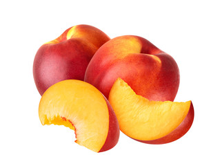 Nectarine isolated on white