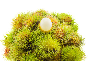 Fresh and ripe rambutans