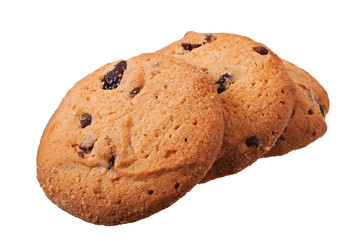 Sweet cookies isolated on a white background.