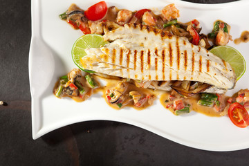 Fillet of Seabass with Vegetables