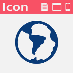 Vector flat icon of earth