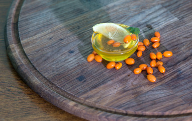 Pialat with honey and sea buckthorn