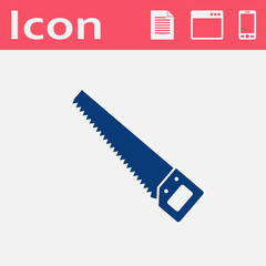 Vector flat icon of hand saw