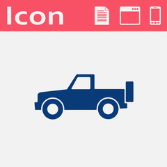 Vector flat icon of pickup