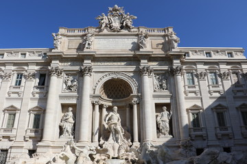 Fototapeta na wymiar Fontaine de Trévi à Rome