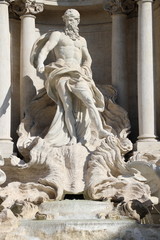 Détail de la Fontaine de Trévi à Rome