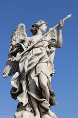 Naklejka premium Statue d'ange du pont Saint-Ange à Rome