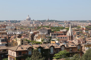 Fototapeta na wymiar Vue panoramique de Rome