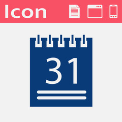 Vector flat icon of calendar