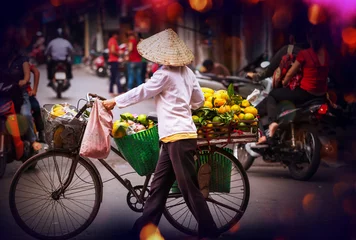 Deurstickers Vietnamese people. Hanoi © Galyna Andrushko