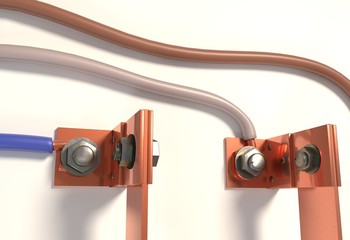 Wire connector terminal 3d illustration