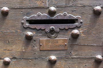 antique door in Tuscany, Italy