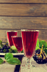 Transparent red drink