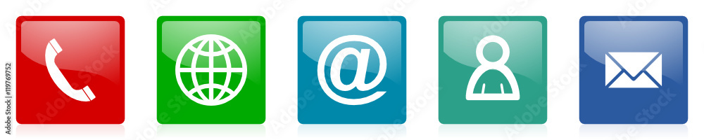 Poster internet vector icon set