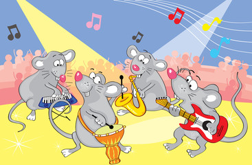 Mice musicians. Vector - 119772392