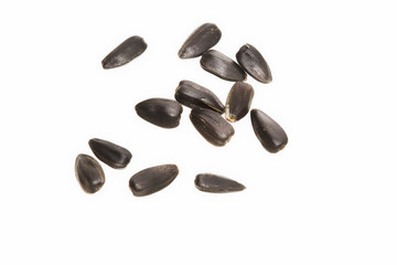 Sunflower sunflower seeds on a white background