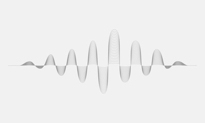 Vector sound waves halftone vector elements..