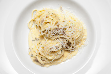 spaghetti with mushrooms