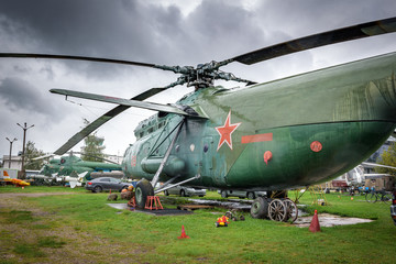 Fototapeta na wymiar Mil Mi-6 (NATO reporting name Hook) Soviet union heavy transport helicopter