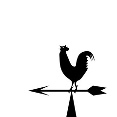 Weather vane in the form of a rooster