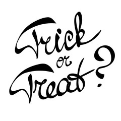 trick or treat lettering