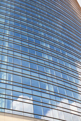 Downtown corporate business district architecture: glass reflect