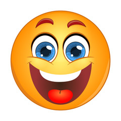 Yellow smiley laughing