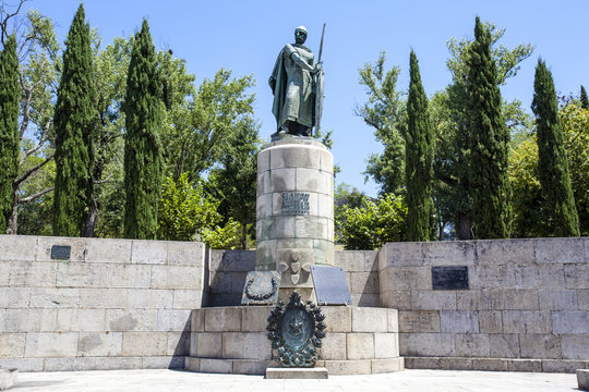 Statue of D. Afonso Henriques in Guimaraes - Portugal, Europe