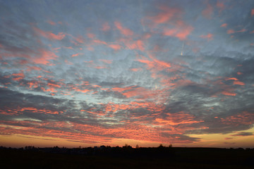 Red clouds at sunset