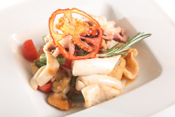 seafood salad and Octopus