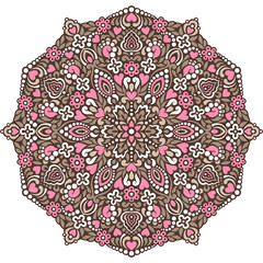Abstract Flower Mandala. Decorative ethnic element for design.