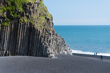 Organ pipes mountain masive on Iceland, mountain built of sticks