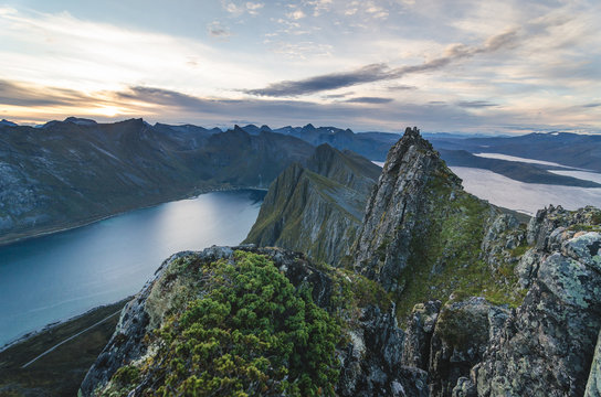 mountain range of Senja island, Norway