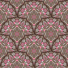 Seamless background with abstract ethnic pattern.