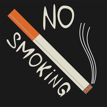 Vintage poster with the words "No Smoking"